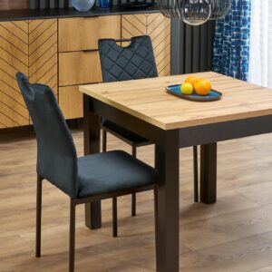 Laajennettav ruokapöytä QUBARO, tammi / musta