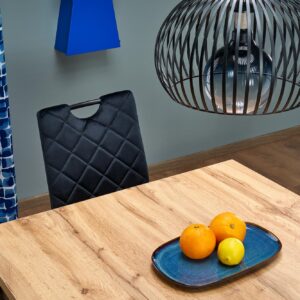 Laajennettav ruokapöytä QUBARO, tammi / musta