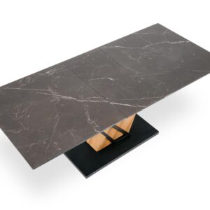 Pitkäjänteinen ruokapöytä VOLANT 160x200, musta marmori