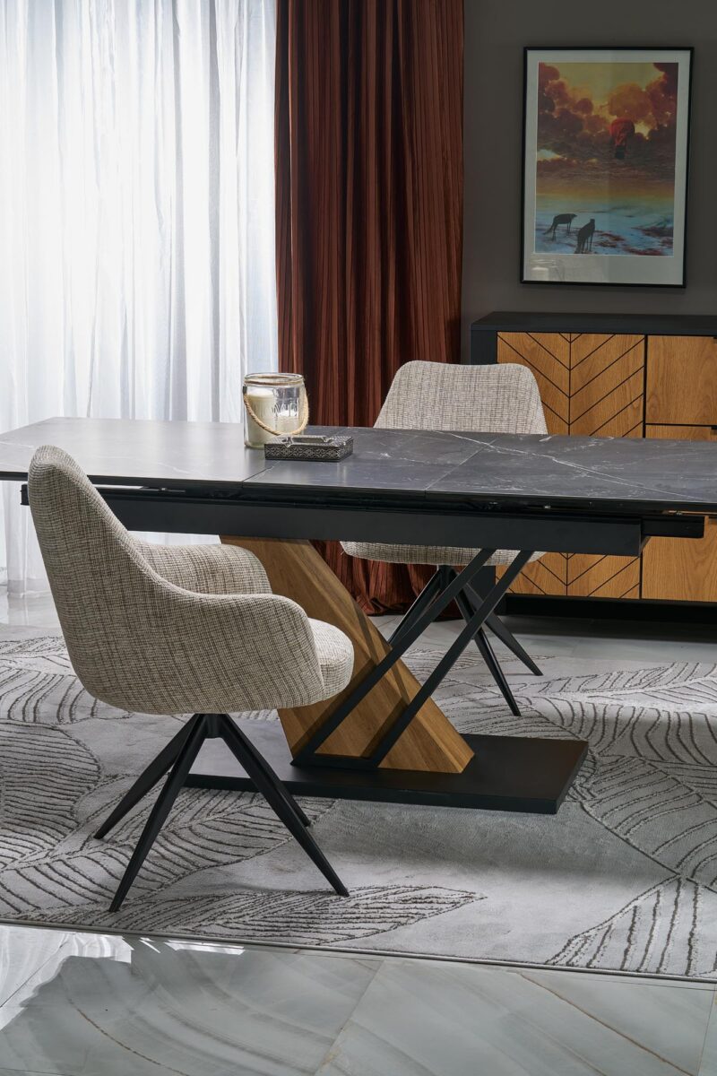 Käytettävä Pöytä VOLANT 140x200, musta marmori