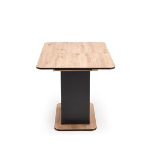 Pidempi ruokapöytä NAVESSA – musta / tammilaminaatti