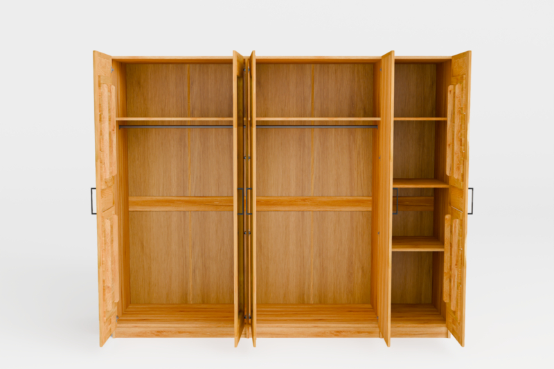 5d-_3_ Tammi puusta valmistettu vaatekaappi TORONTO XXL