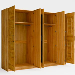 5d-_5_ Tammi puusta valmistettu vaatekaappi TORONTO XXL