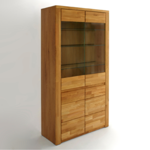 Tamminen vitriinikaappi BRUNO 72 lasiovella