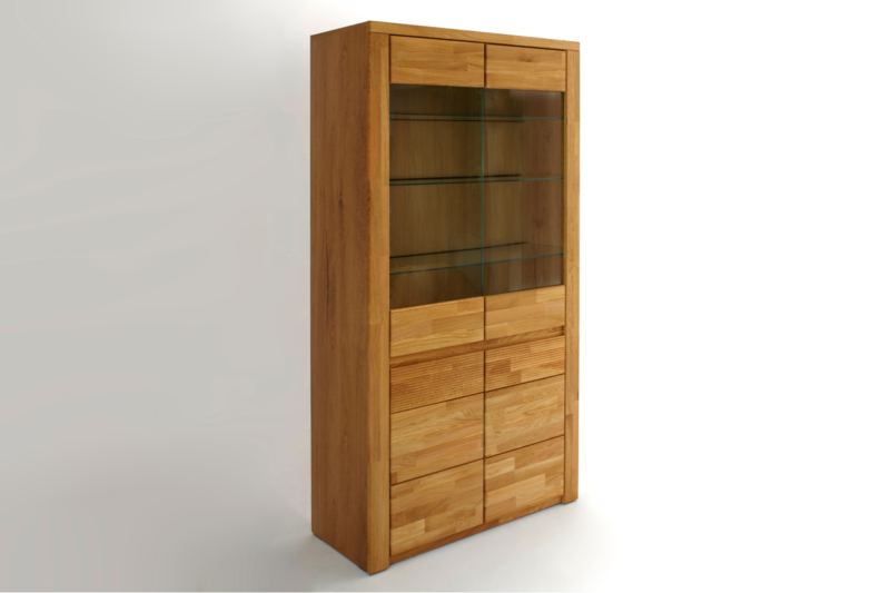 Tamminen vitriinikaappi BRUNO 72 lasiovella