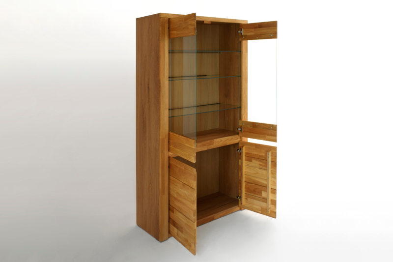 Tamminen vitriinikaappi BRUNO 72 lasiovella