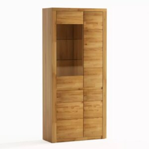BUE-73 Tammapuusta valmistettu vitriinkappi BRUNO 73