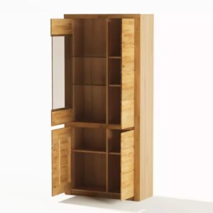 BUE-73-7 Tammapuusta valmistettu vitriinkappi BRUNO 73