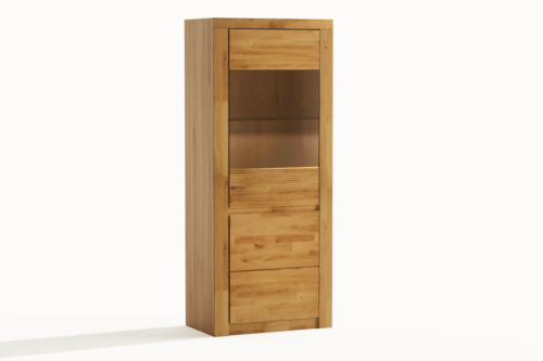 Tammi puusta valmistettu vitriinikappi BRUNO 81