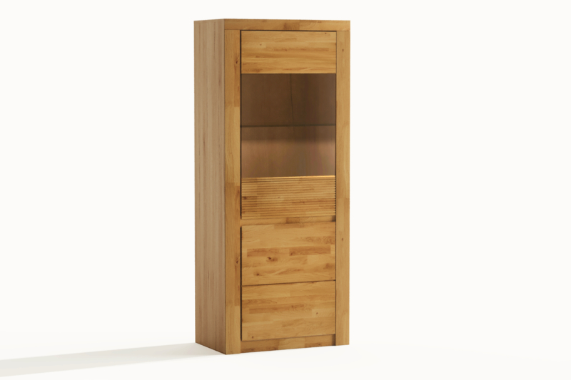 BUE-81 Tammi puusta valmistettu vitriinikappi BRUNO 81