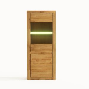 BUE-81-_3_ Tammi puusta valmistettu vitriinikappi BRUNO 81