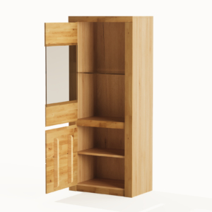 BUE-81-_4_ Tammi puusta valmistettu vitriinikappi BRUNO 81