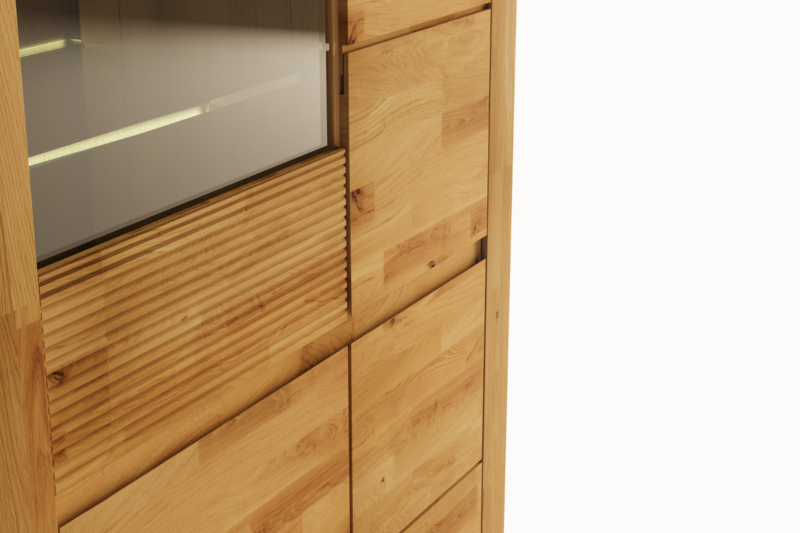 Tammi puusta vitriini Bruno 82