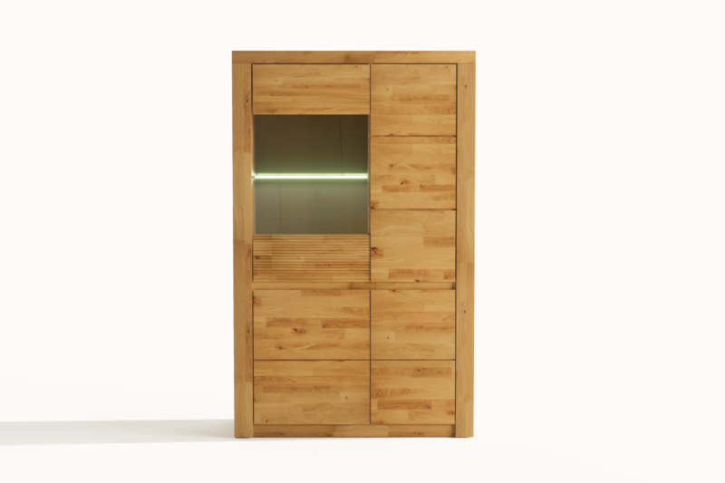 Tammi puusta vitriini Bruno 82