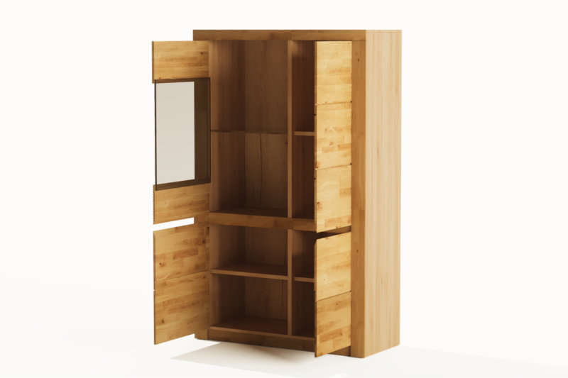 Tammi puusta vitriini Bruno 82