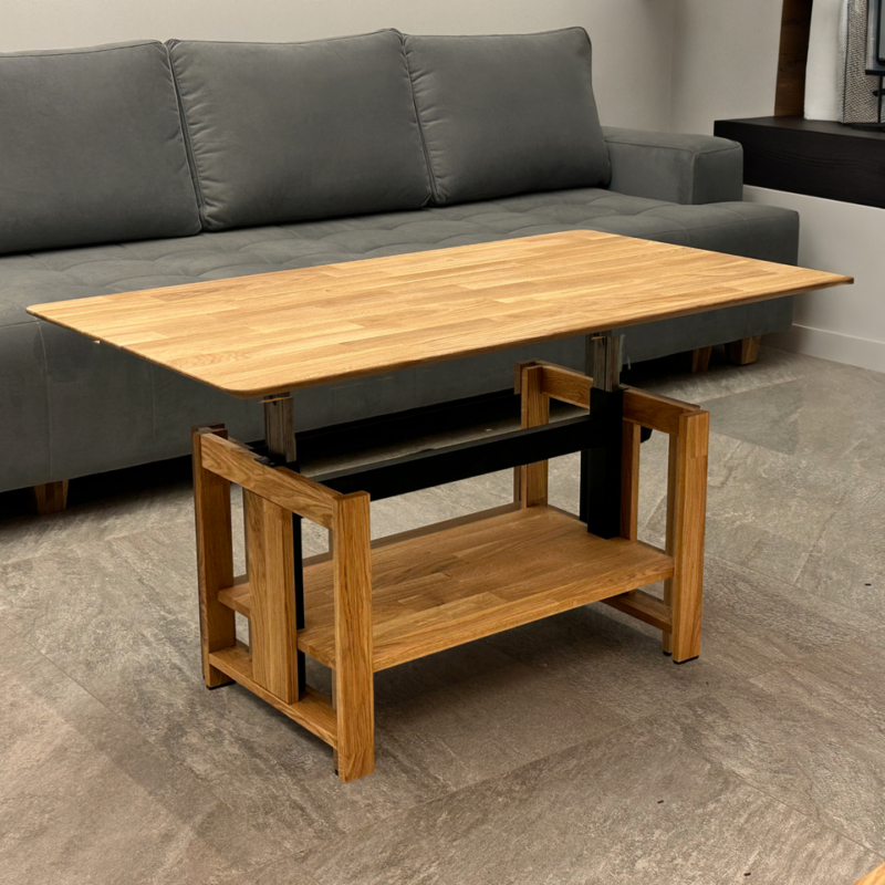 Säädettävä tammipuinen kahvipöytä OAKLY