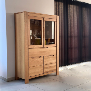 Debowa-witryna-na-nogach-Napoli-80 Tammi puusta vitriini NAPOLI 80