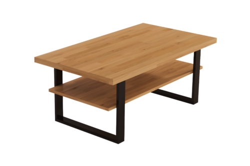 Detroit-sohvapöytä metallista ja puusta