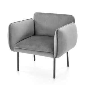 Harmaa samettinen nojatuoli Madera 01