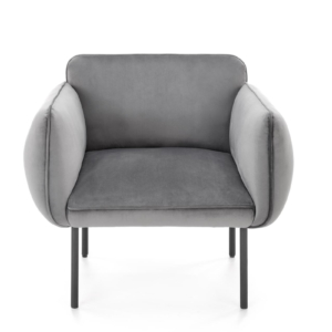 Harmaa samettinen nojatuoli Madera 01