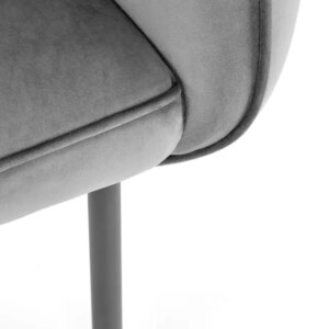 Harmaa samettinen nojatuoli Madera 01