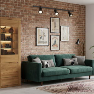 Tammesaarnesta valmistettu vitriinkappi BRUNO 90