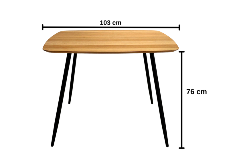 Pieni tammipuinen ruokapöytä GEOMETRIC 81