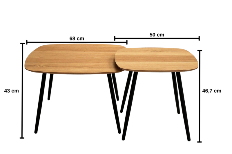 Tamminen kahvipöytäsetti GEOMETRIC 91