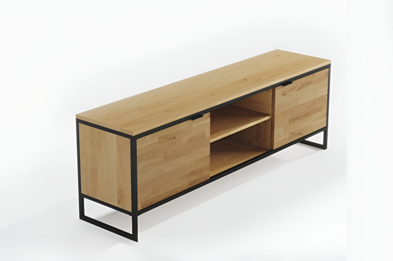 KG-02-_6_ Tammi puinen TV-taso LOFT 02