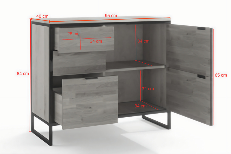 Tammi puinen KONGO 31 komerot.