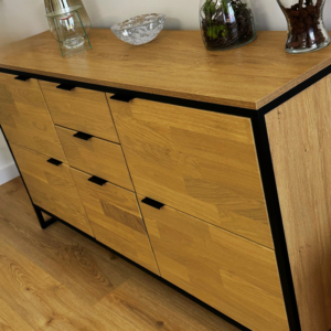 KOMODA-KONGO-03 Tammi puusta valmistettu KONGO LOFT 03 komero