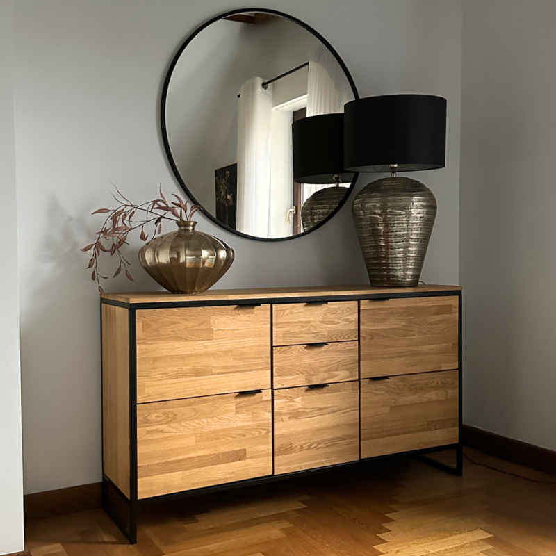 Komoda-Loft-debowa Tammi puusta valmistettu KONGO LOFT 03 komero