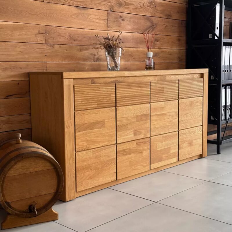 Komoda-debowa-Bruno-19 Tammi-puusta laatikosto BRUNO 19