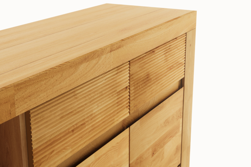 Komoda-z-ryflowanym-drewnem-debowym-Bruno-35 Tammi puinen kommodi BRUNO 35
