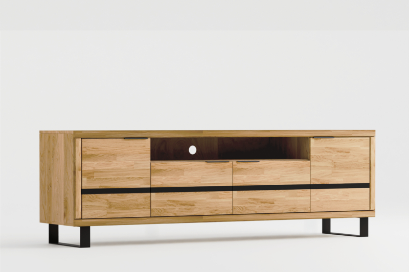 Tammi-puiset televisiotalust Mono Loft 02