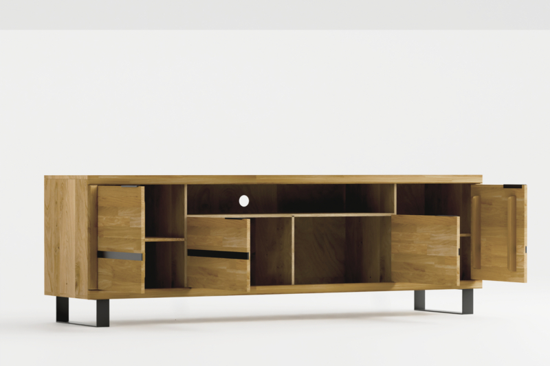 Tammi-puiset televisiotalust Mono Loft 02