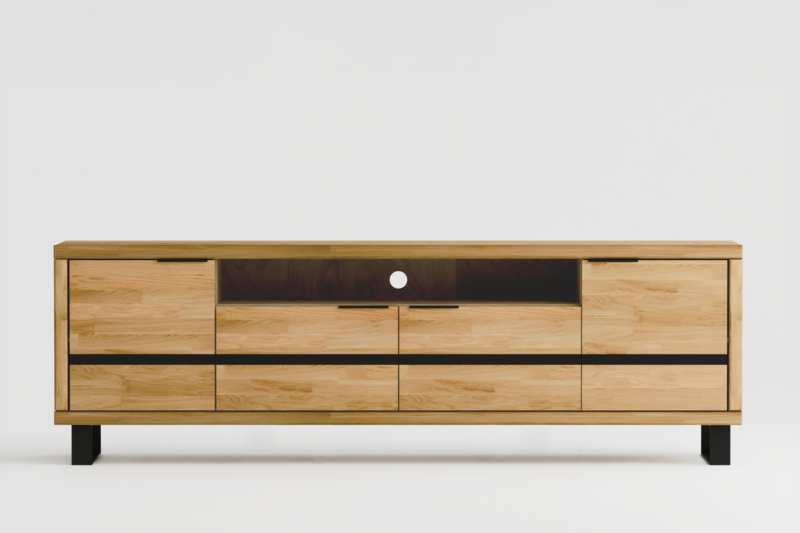 Tammi-puiset televisiotalust Mono Loft 02