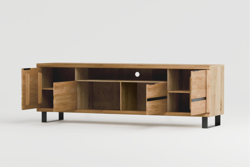 Tammi-puiset televisiotalust Mono Loft 02