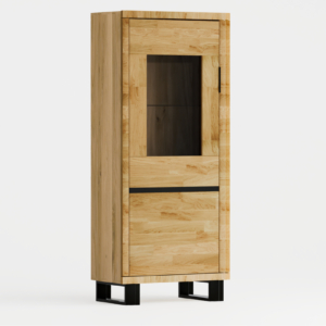 Tammi puusta vitriinikaappi MONO LOFT 04