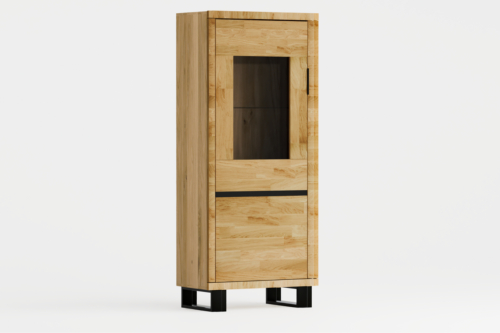 Tammi puusta vitriinikaappi MONO LOFT 04