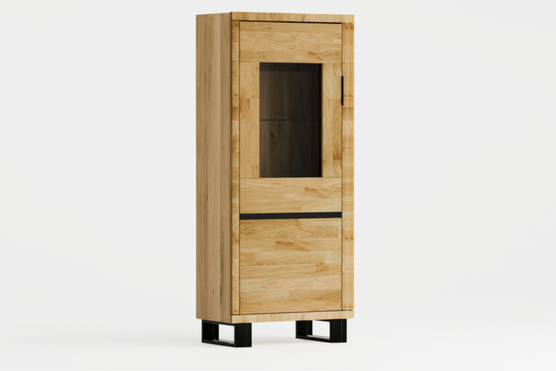 Tammi puusta vitriinikaappi MONO LOFT 04