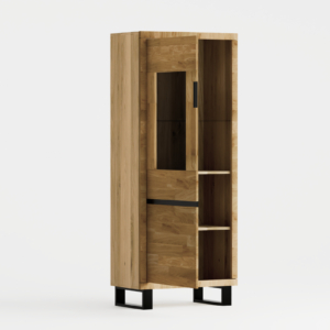 Tammi puusta vitriinikaappi MONO LOFT 04