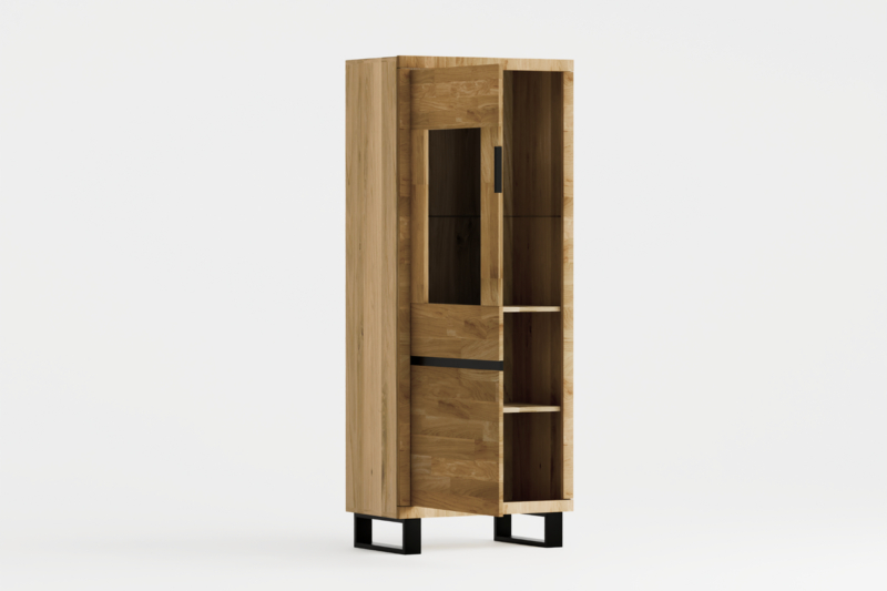 Tammi puusta vitriinikaappi MONO LOFT 04