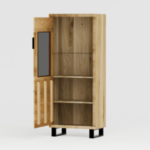 Tammi puusta vitriinikaappi MONO LOFT 04