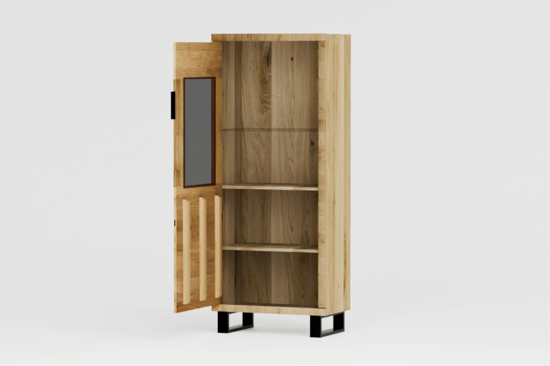 Tammi puusta vitriinikaappi MONO LOFT 04