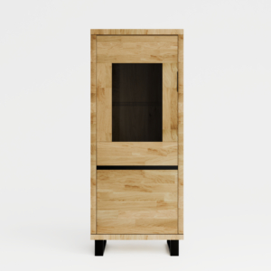 Tammi puusta vitriinikaappi MONO LOFT 04