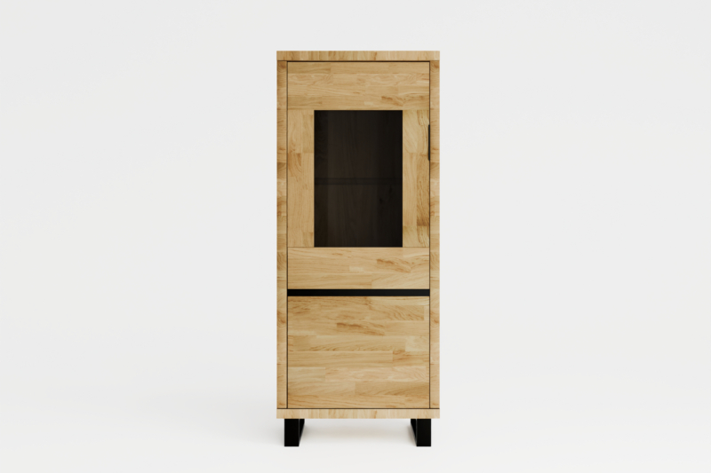 Tammi puusta vitriinikaappi MONO LOFT 04