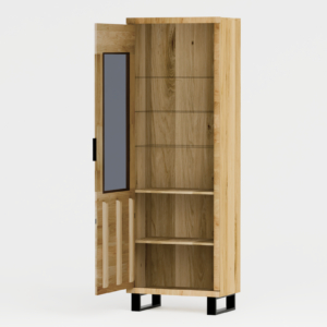 Tammi puusta valmistettu vitriini MONO LOFT 06