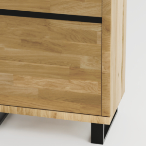 Tammi puusta vitriinikaappi MONO LOFT 04