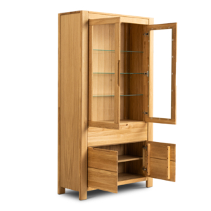 NE-70-_3_ Tammi- ilma vitriinikaappi NAPOLI 70